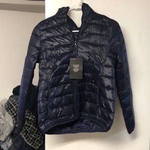Blue padded jacket